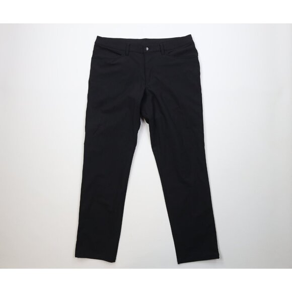 Lululemon Mens Size 34x32 Straight Leg Stretch ABC Chino Pants Trousers Black